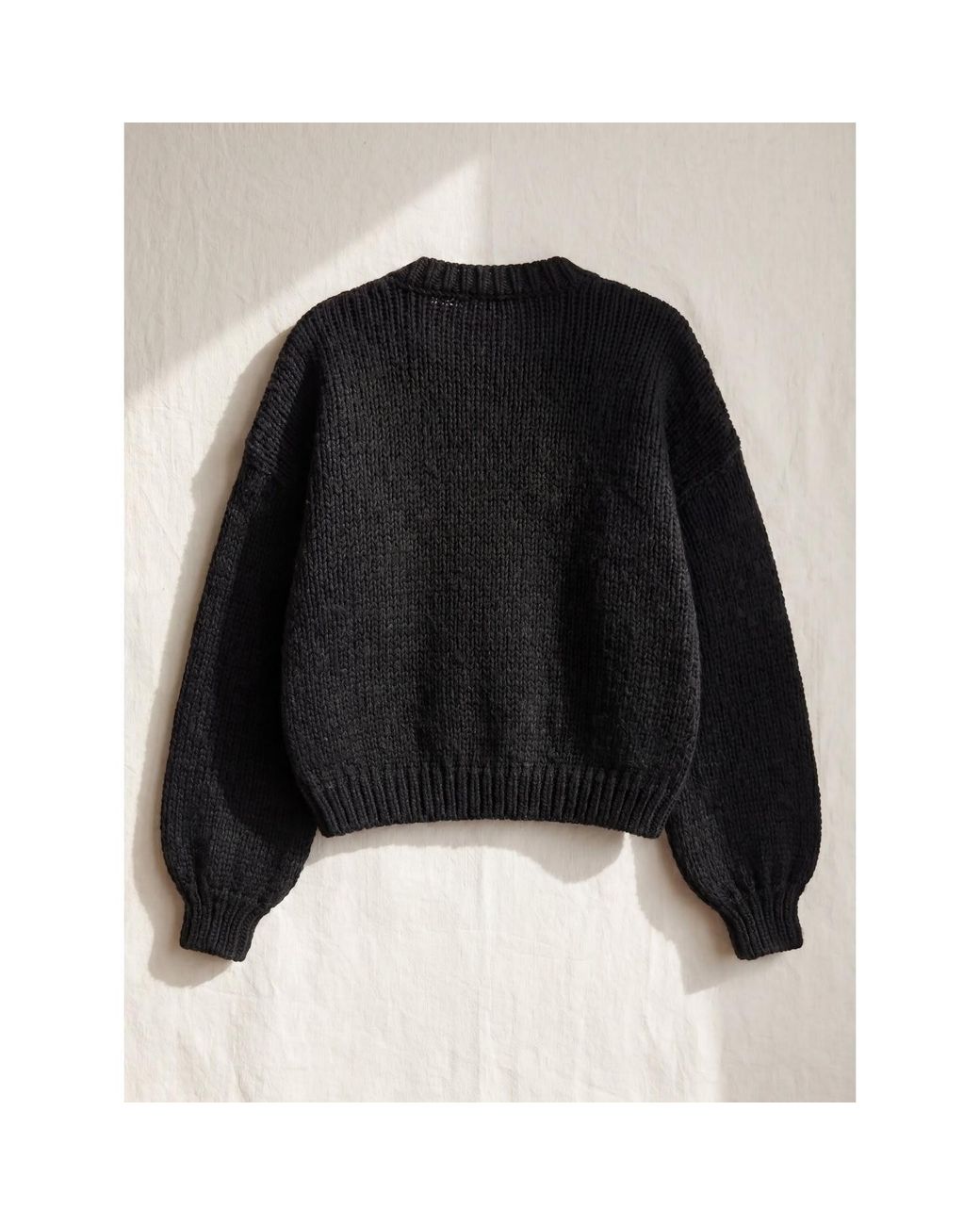 Ana Chic Black Cat Motif Handmade Knitted Cardigan