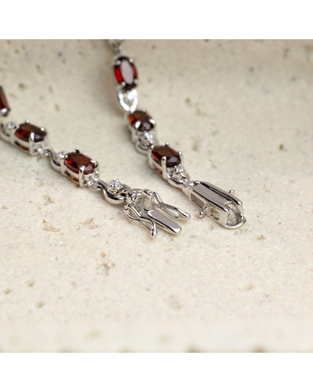 Belinda Jewelz Red Elora Garnet Vintage Tennis Bracelet