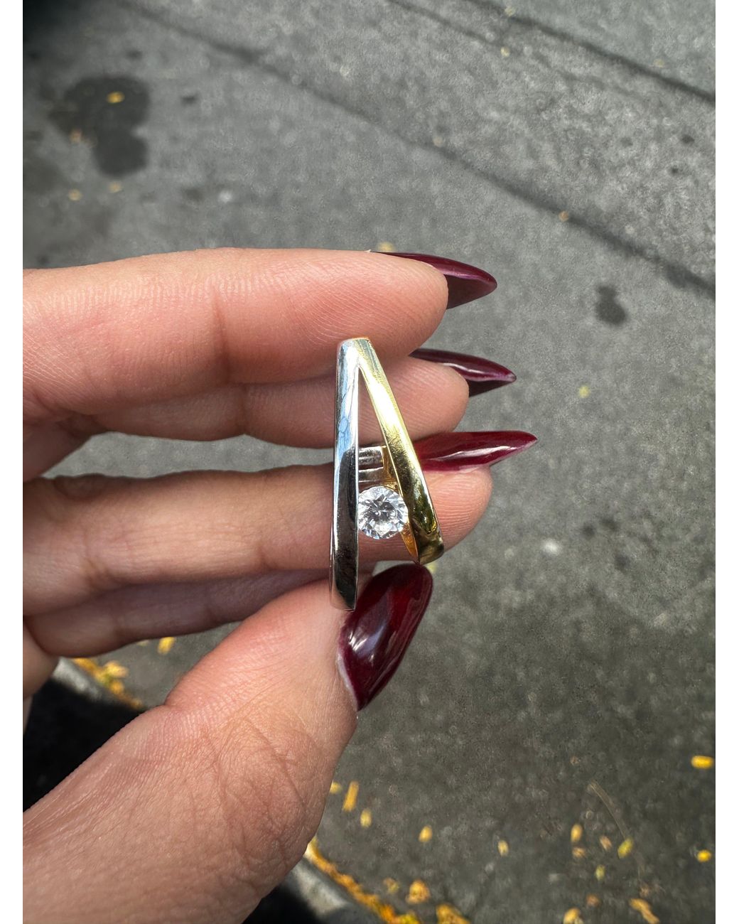 The Link Between Metallic Pile Poil Two Tone Hoop Earrings