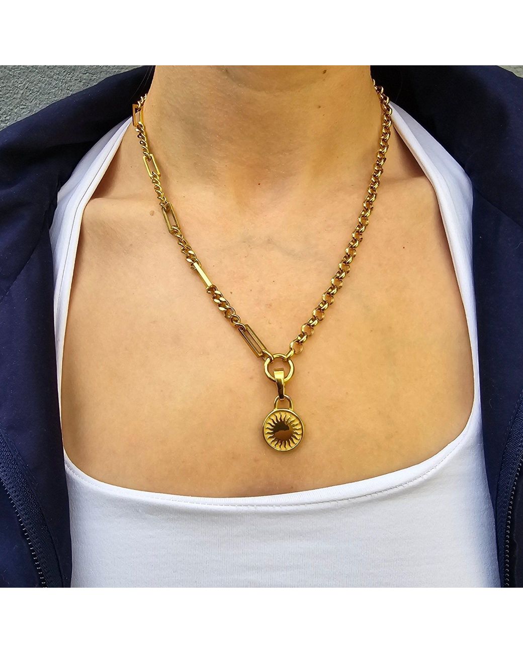 Hoops + Chains LDN Metallic Lauryn Chain