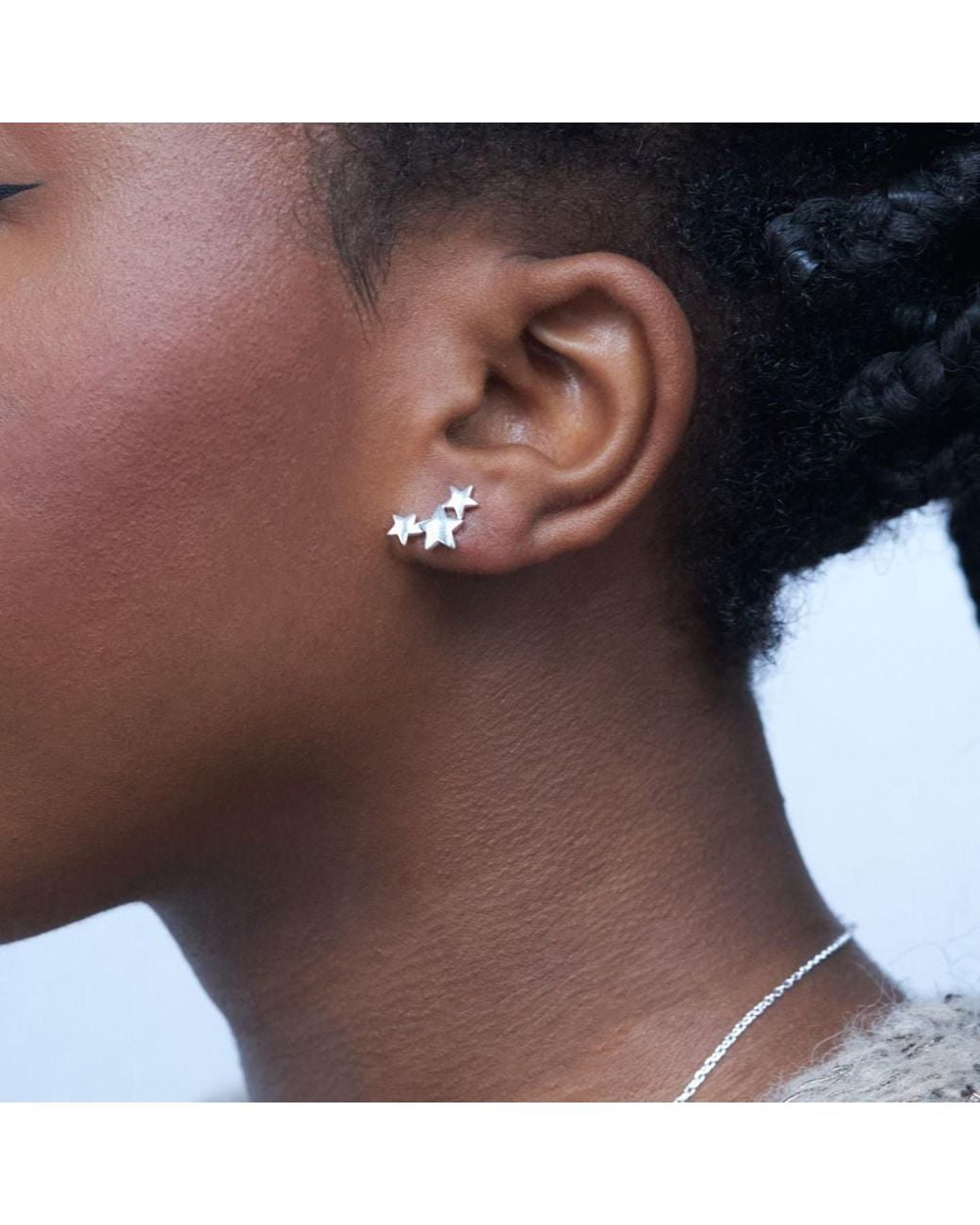 Dinny Hall Metallic Bijou Star Trio Studs