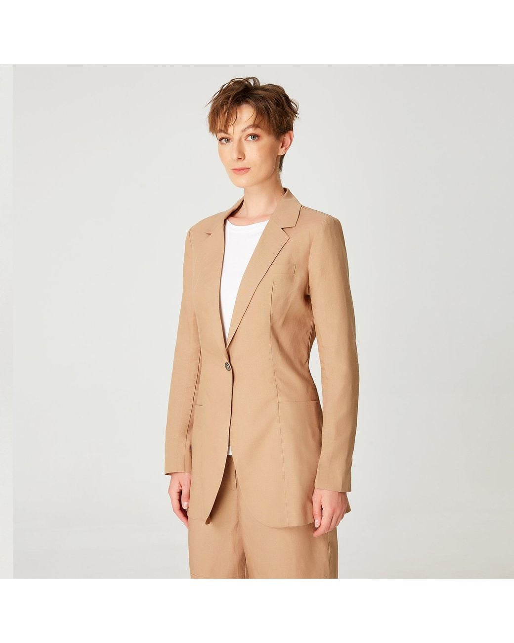 Smart and Joy Natural Tailored Blazer Jacket