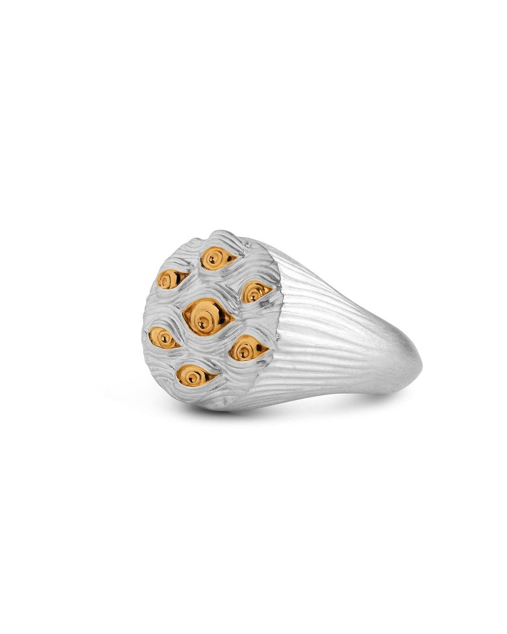 Kasun Metallic Eyes Of Many Signet Ring