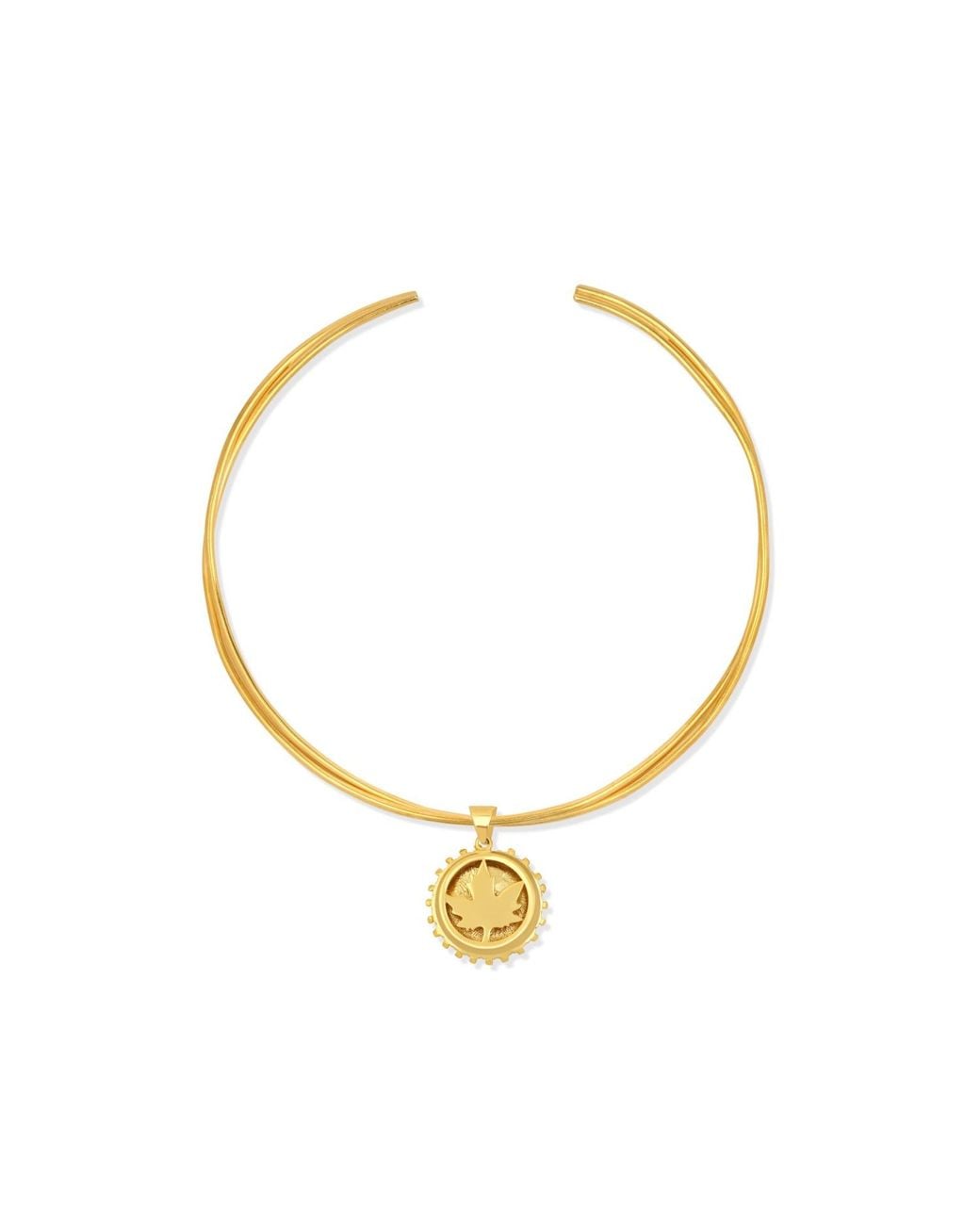 Najiba Metallic Yantra Sacred Geometry Choker Necklace