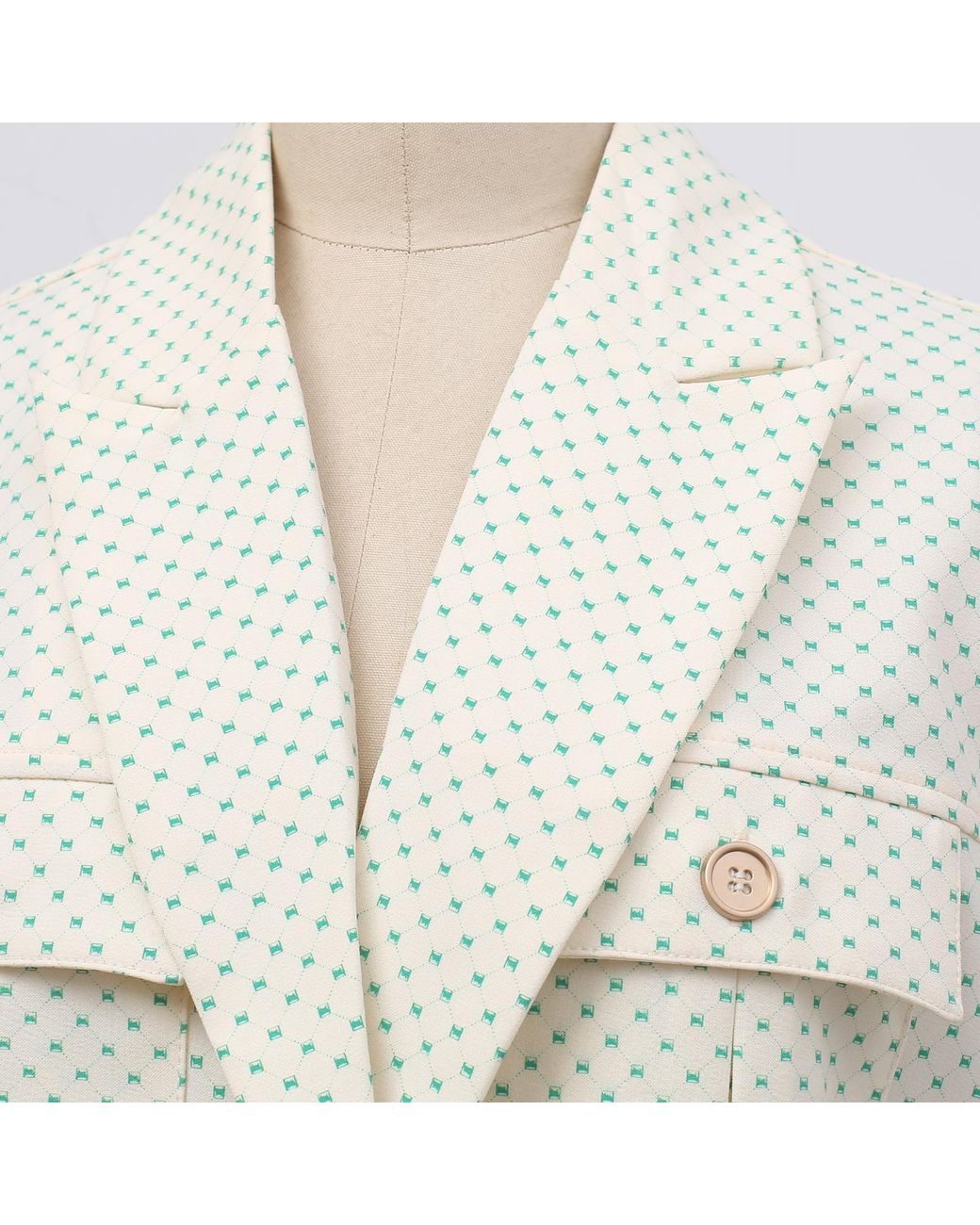 Smart and Joy White Safari Pockets Crop Jacket With Dots Print