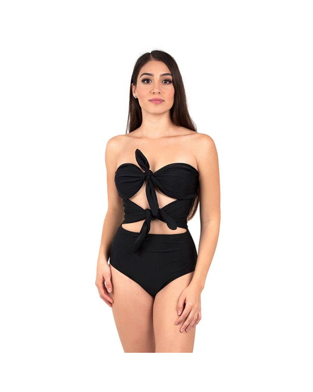 Paola Amador Black Nudos Swimwear