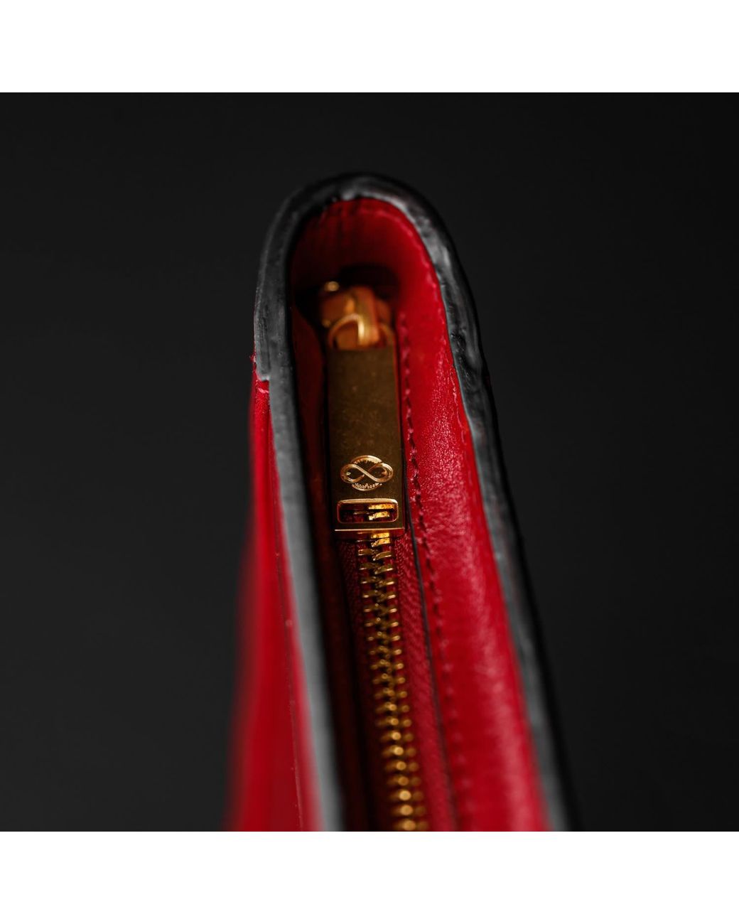 Time Resistance Red Leather Documents Folder Organizer