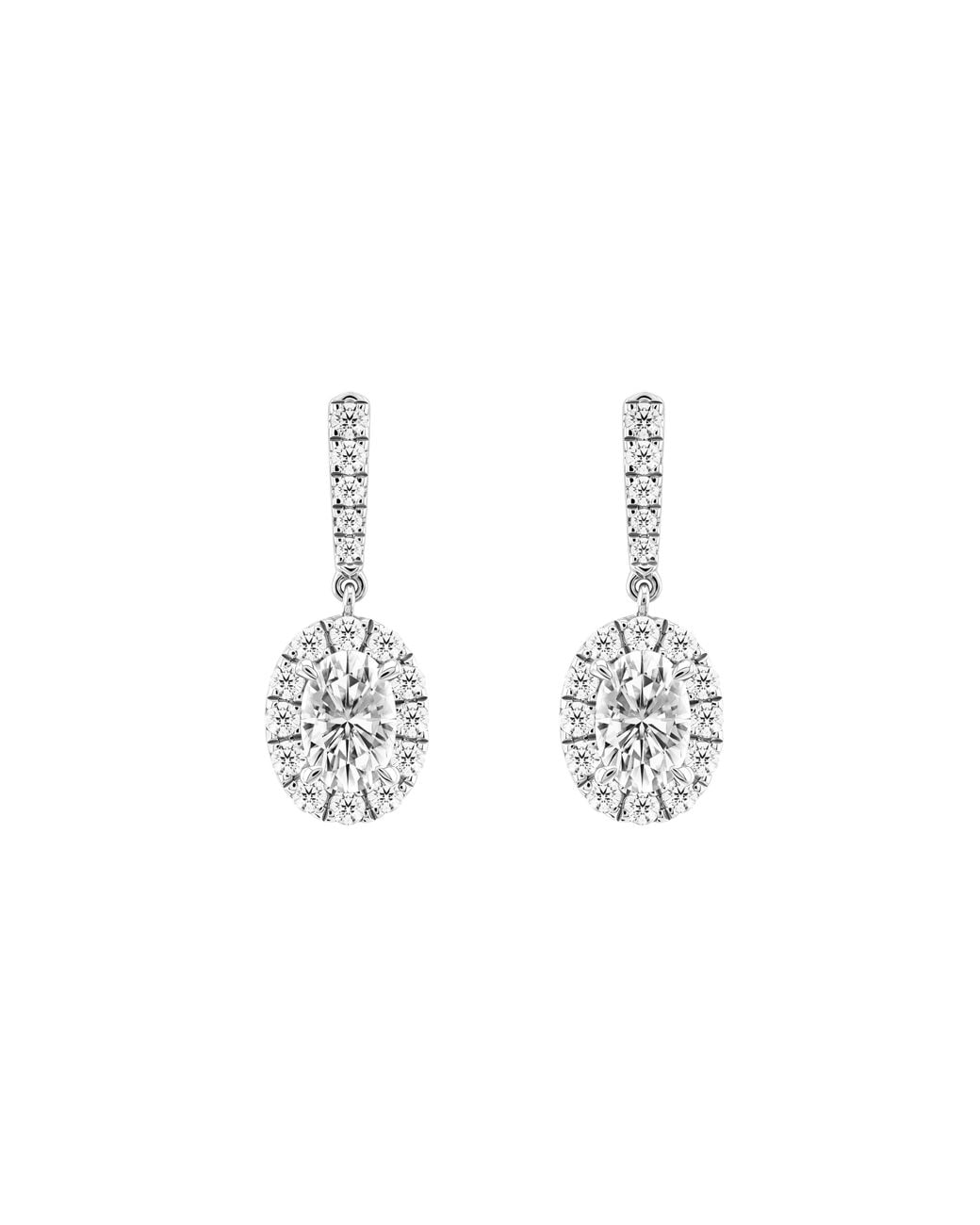 Arte Madrid Metallic Simple Oval Drop Earrings
