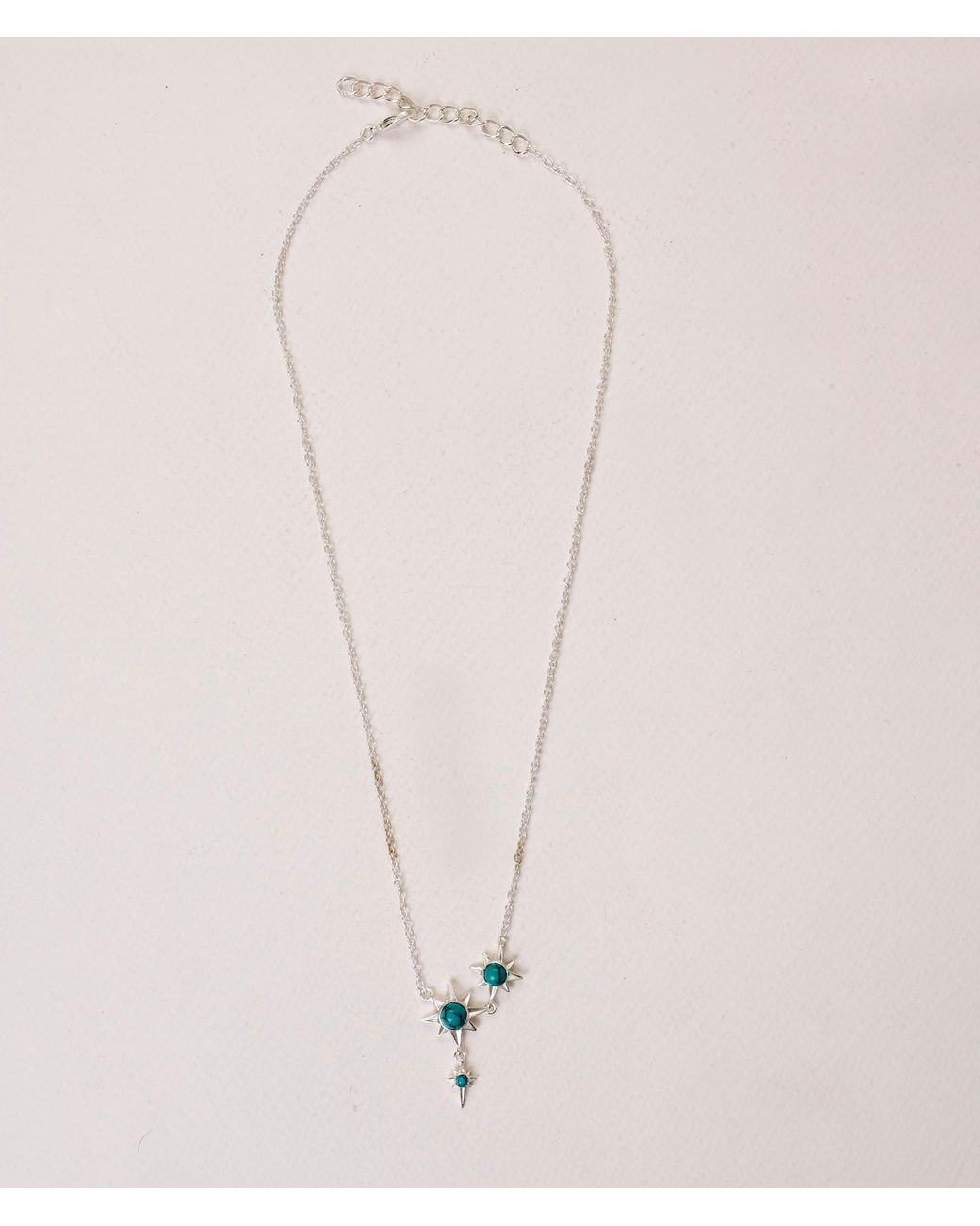 Lila Rasa Metallic Celestial North Star Necklace Gemstone