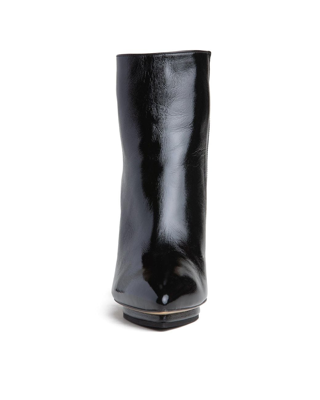 Beautiisoles by Robyn Shreiber Made in Italy Black Tessa Patent Leather Platform Ankle Bootie For Work Valentine Evening