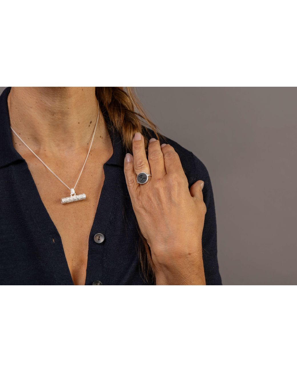 Claire Hill Designs Metallic Difficult T Bar Necklace