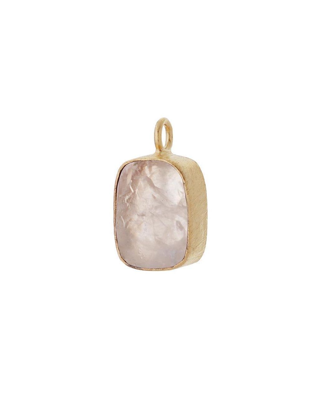 Goddess Charms White Rose Quartz Elemental Crystal Necklace