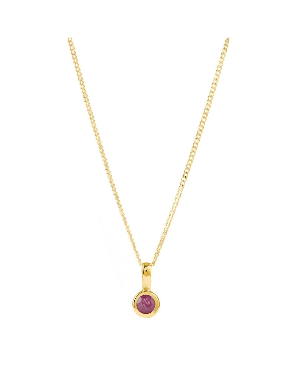 Charlotte's Web Jewellery Metallic July Birthstone Charm Vermeil Necklace