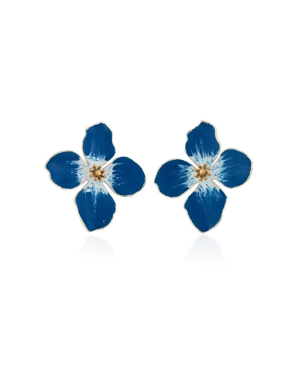 Milou Jewelry Blue Clover Flower Earrings