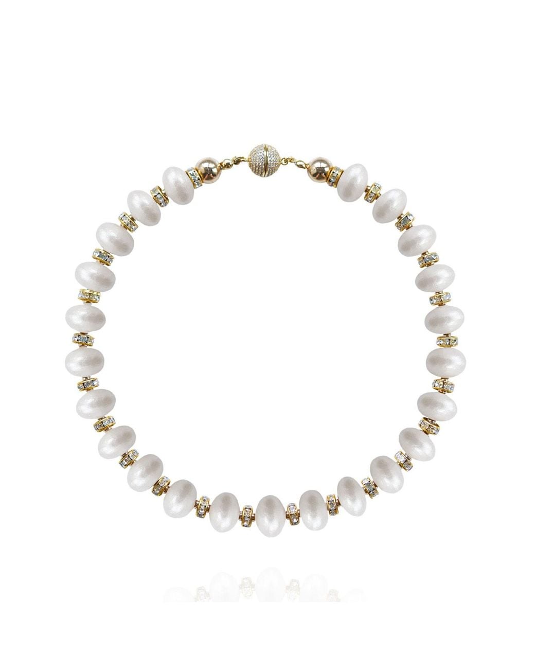 Saule Label Metallic Mika Necklace