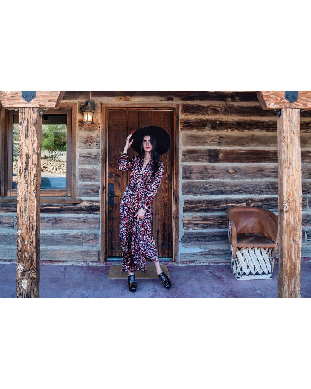 Jennafer Grace Brown Sasha Leopard Minaret Dress