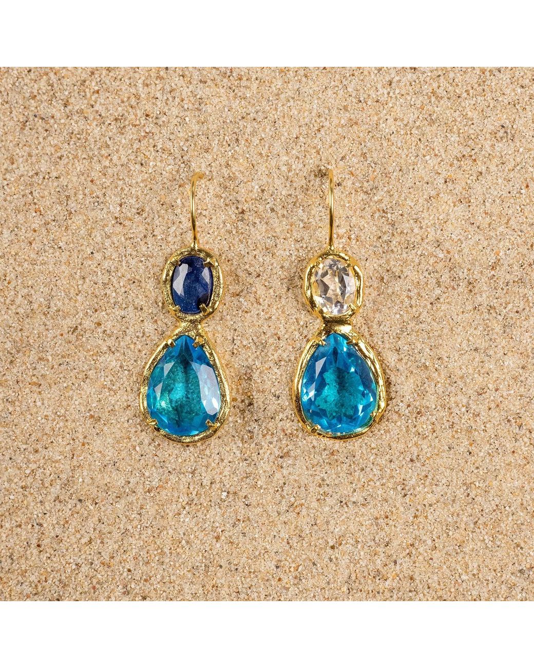 Ece London Blue The Drop Earrings