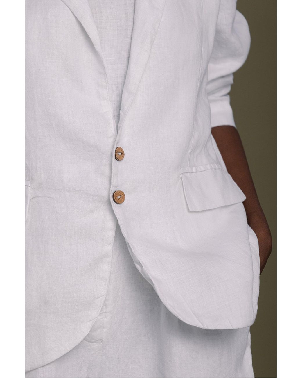 REISTOR White The She's Everything Hemp Blazer
