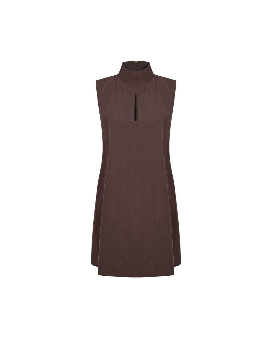 Thisisu Collection Brown Nara Cut-Out High-Neck Mini Dress –