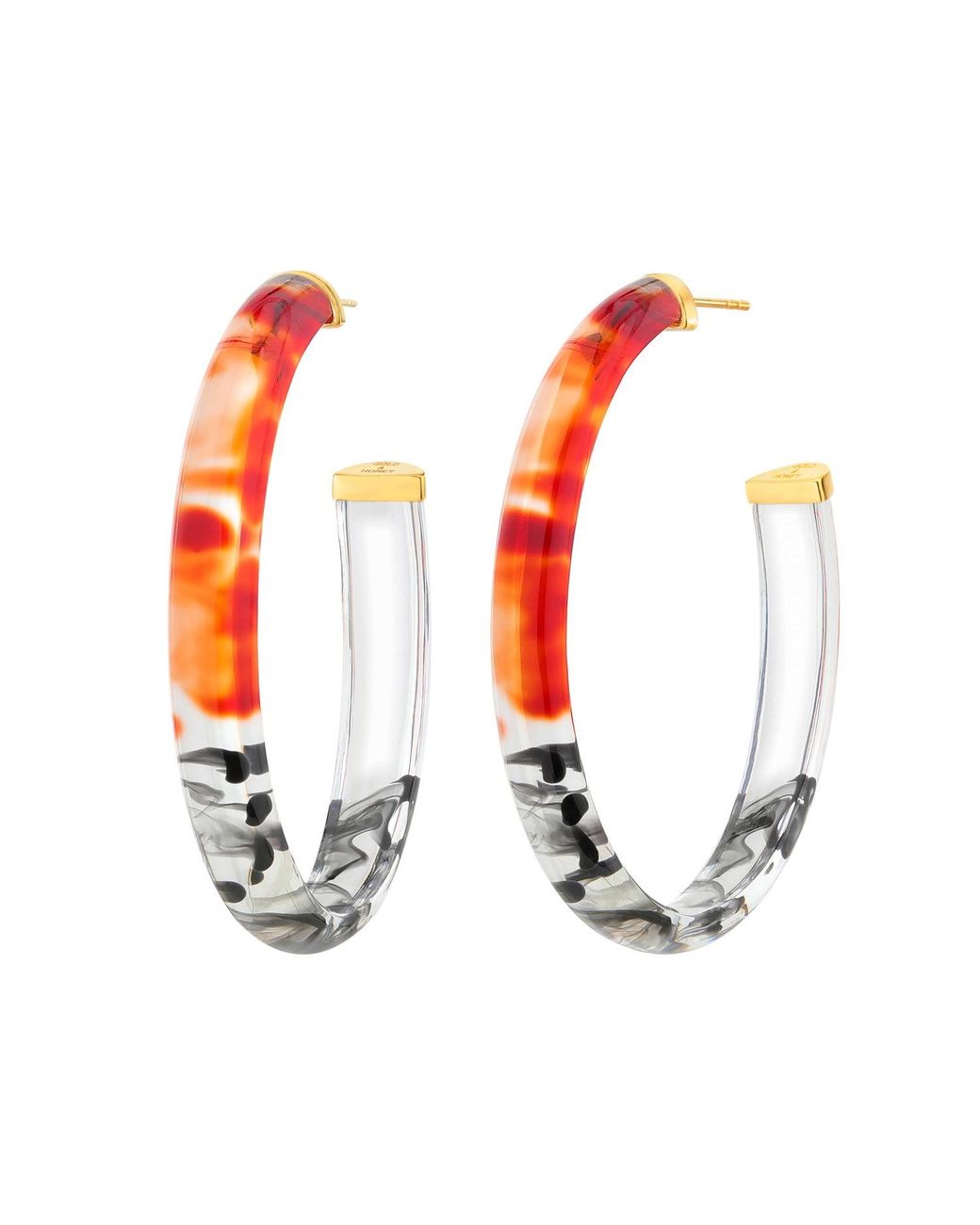 Gold & Honey White And Tie Dye Hoops