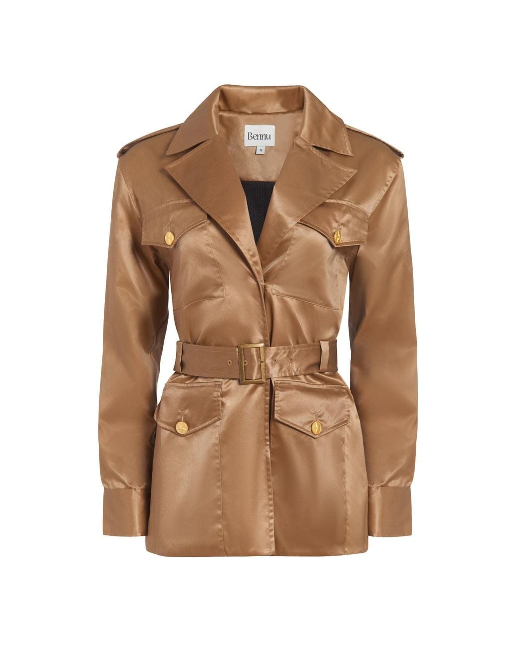 Bennu Brown Frontier Jacket, Saddle Silk