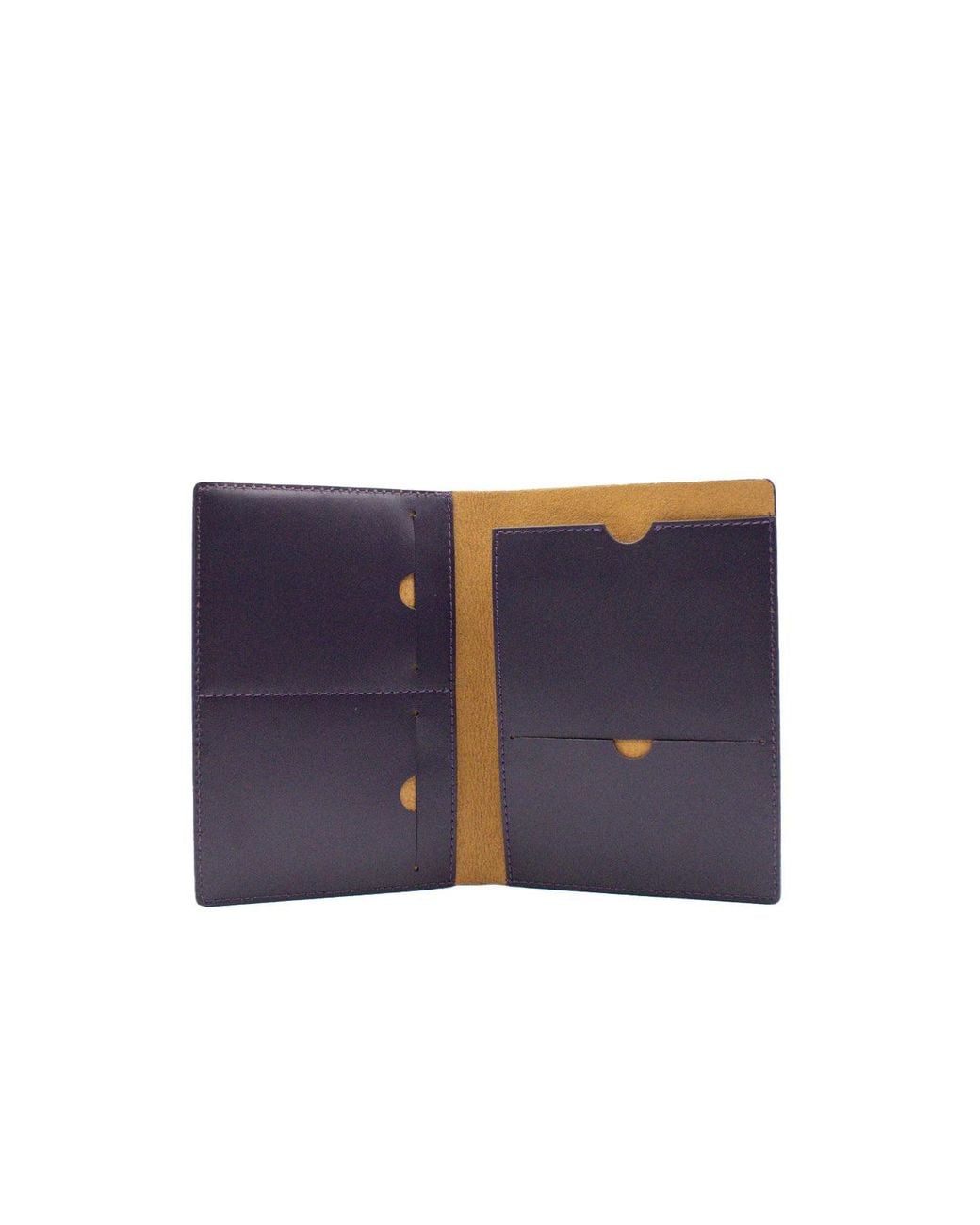 godi. Purple Handmade Full-Grain Leather Passport Cover