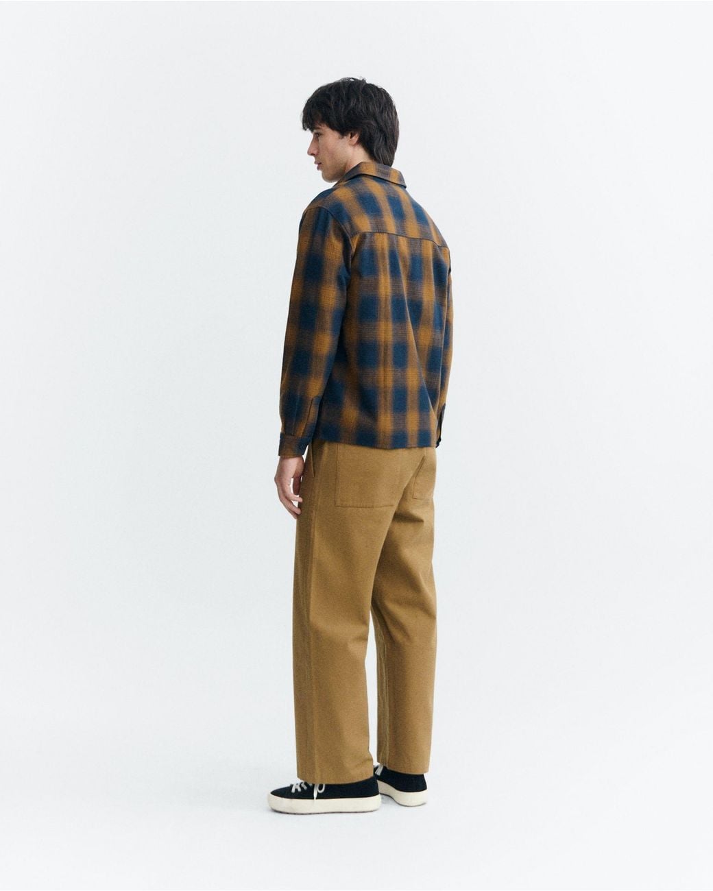 Thinking Mu Brown Theo Check Overshirt for men