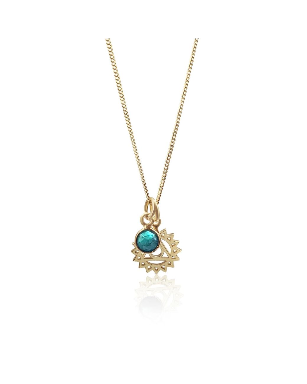 The Jewellery Store London Metallic Throat Chakra/Vishuddha Chakra Charm Necklace