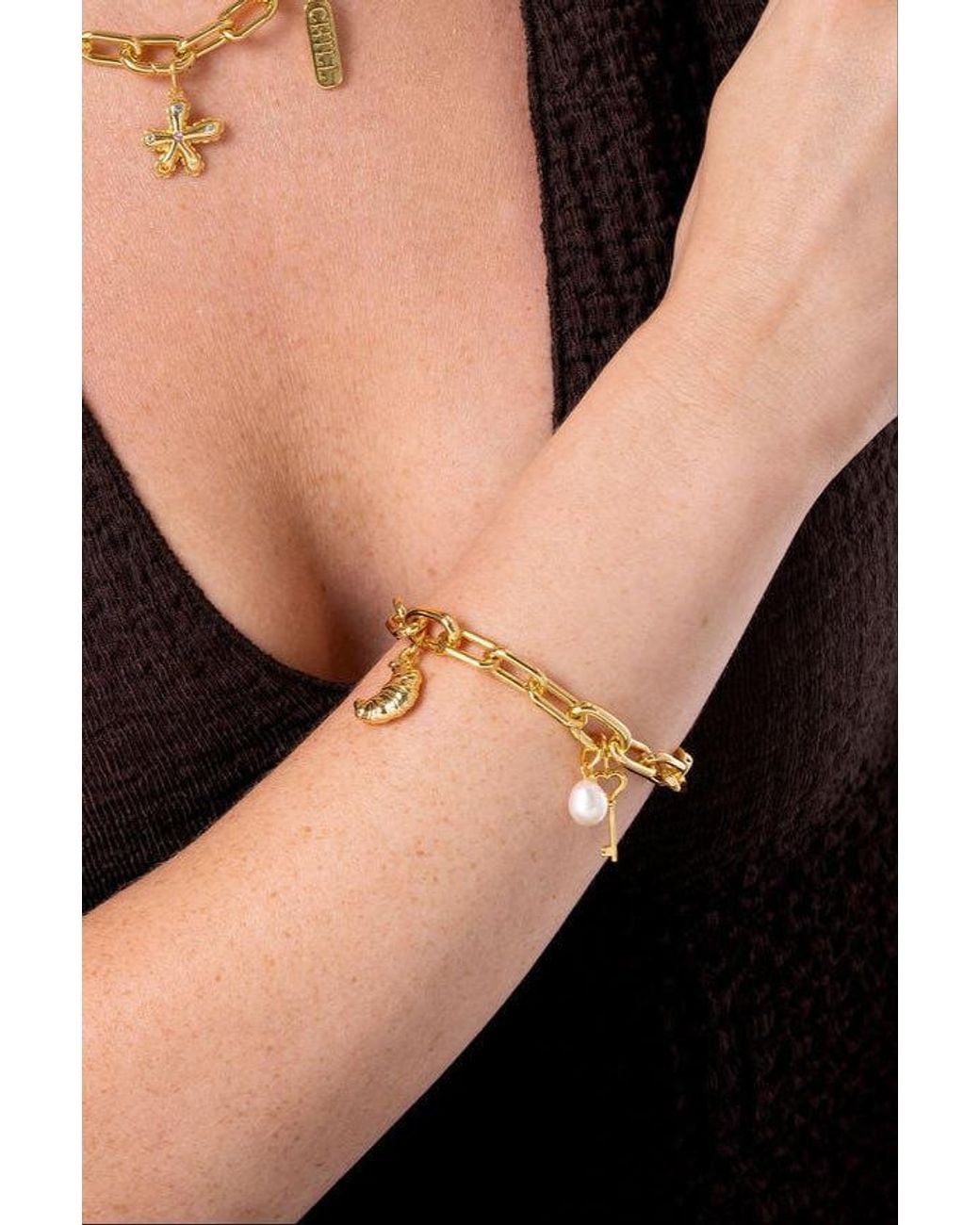 Zynnia Collective Metallic Croissant Charm