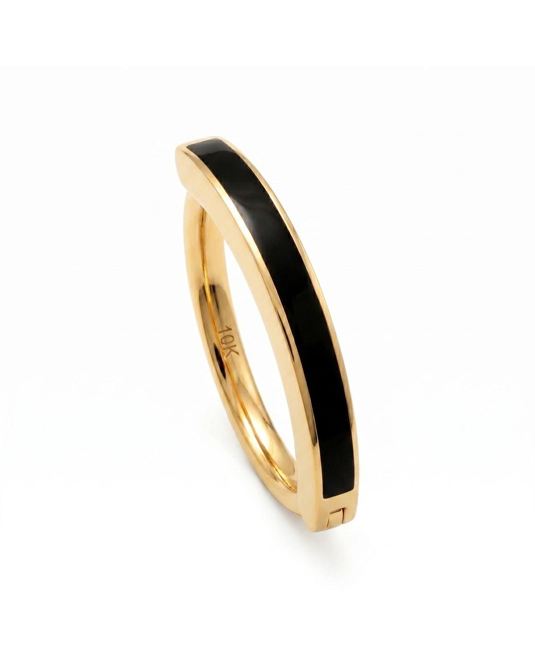 Zahav Jewelry Metallic 10K Solid 14G Huggie Clicker Belly Hoop With Enamel