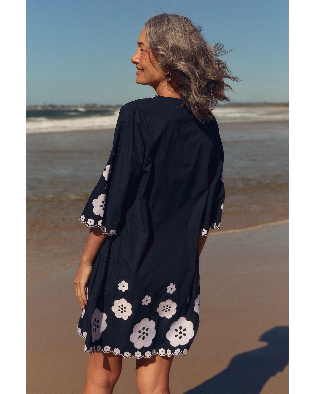 Adrift Clothing Blue Sacha Shift Dress