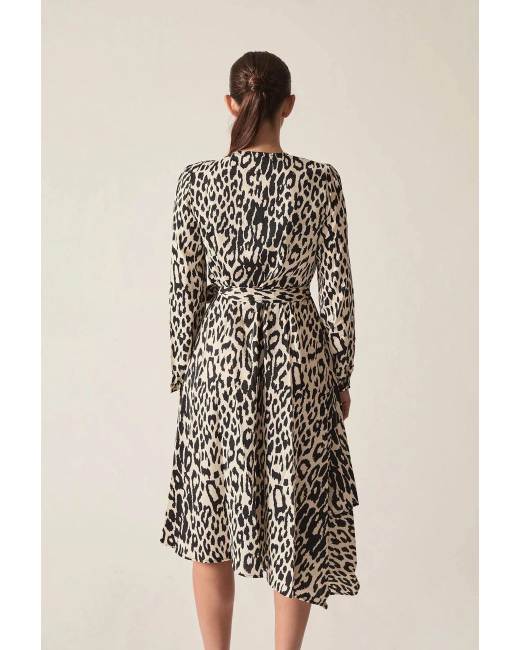 James Lakeland White Leopard Wrap Dress