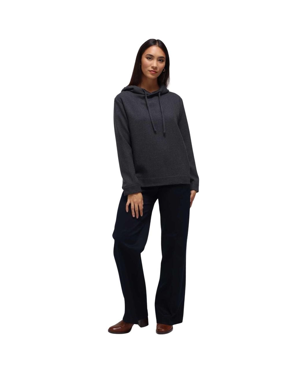 Humans & Land Black Mixed Cashmere Hoodie