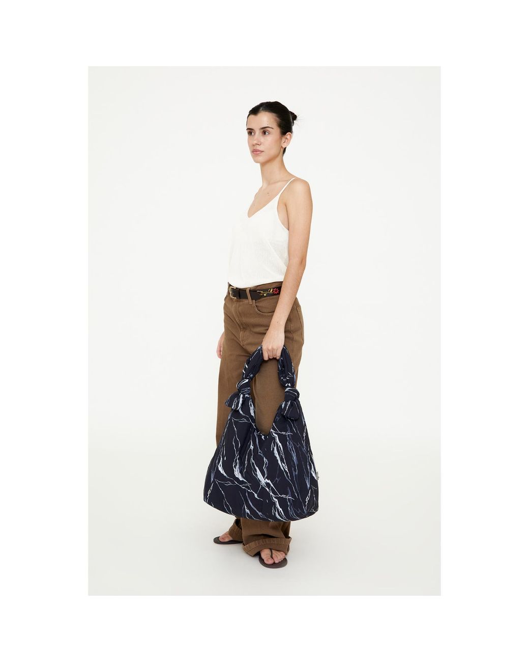 Lefrik Blue Biwa Puffy Bag By Mercedes Bellido