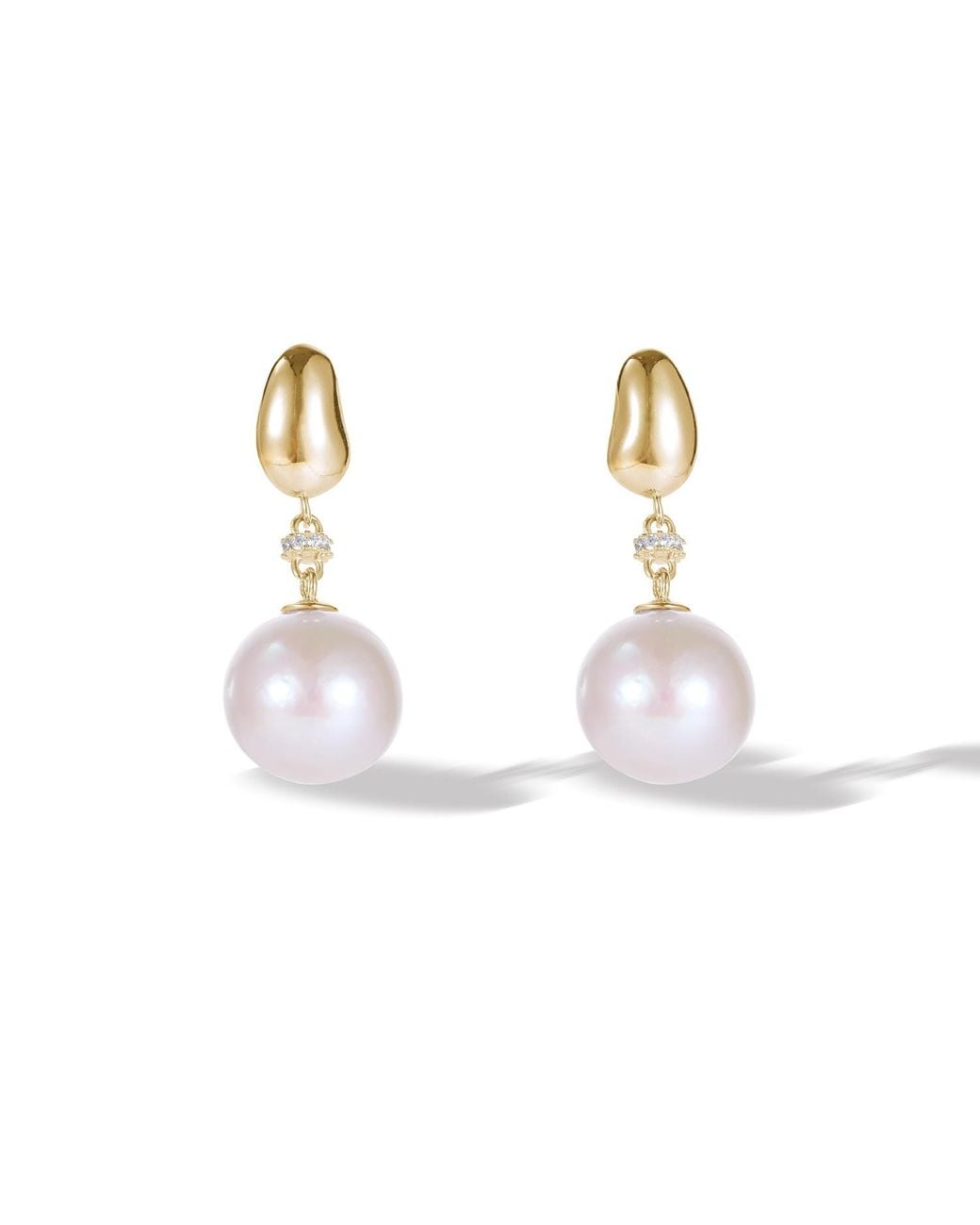 Classicharms Metallic Doris Vermeil Freshwater Pearl Drop Earrings