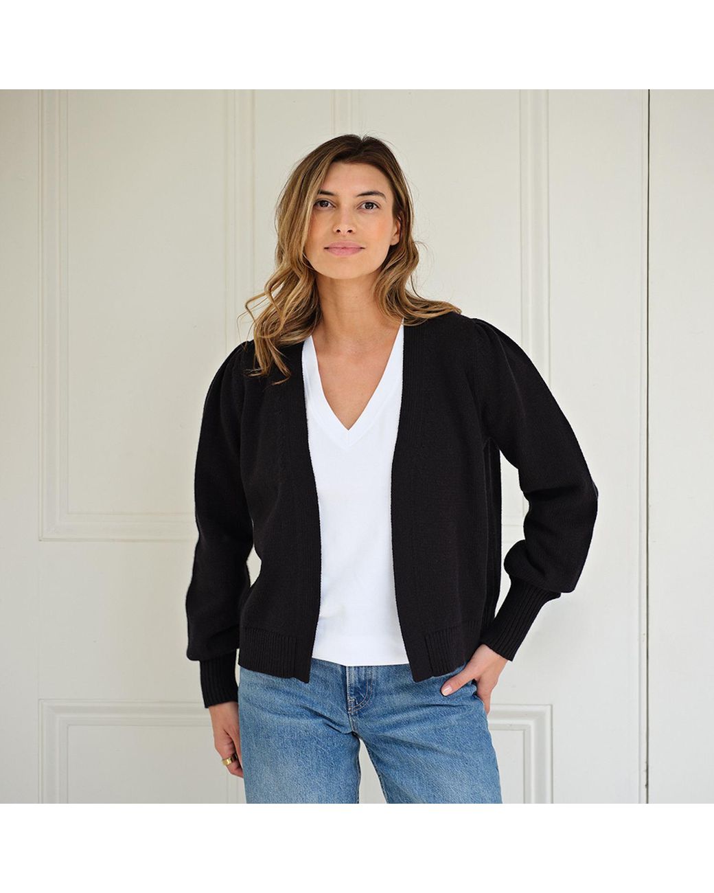 Cove Black Kaia Boxy Cardigan