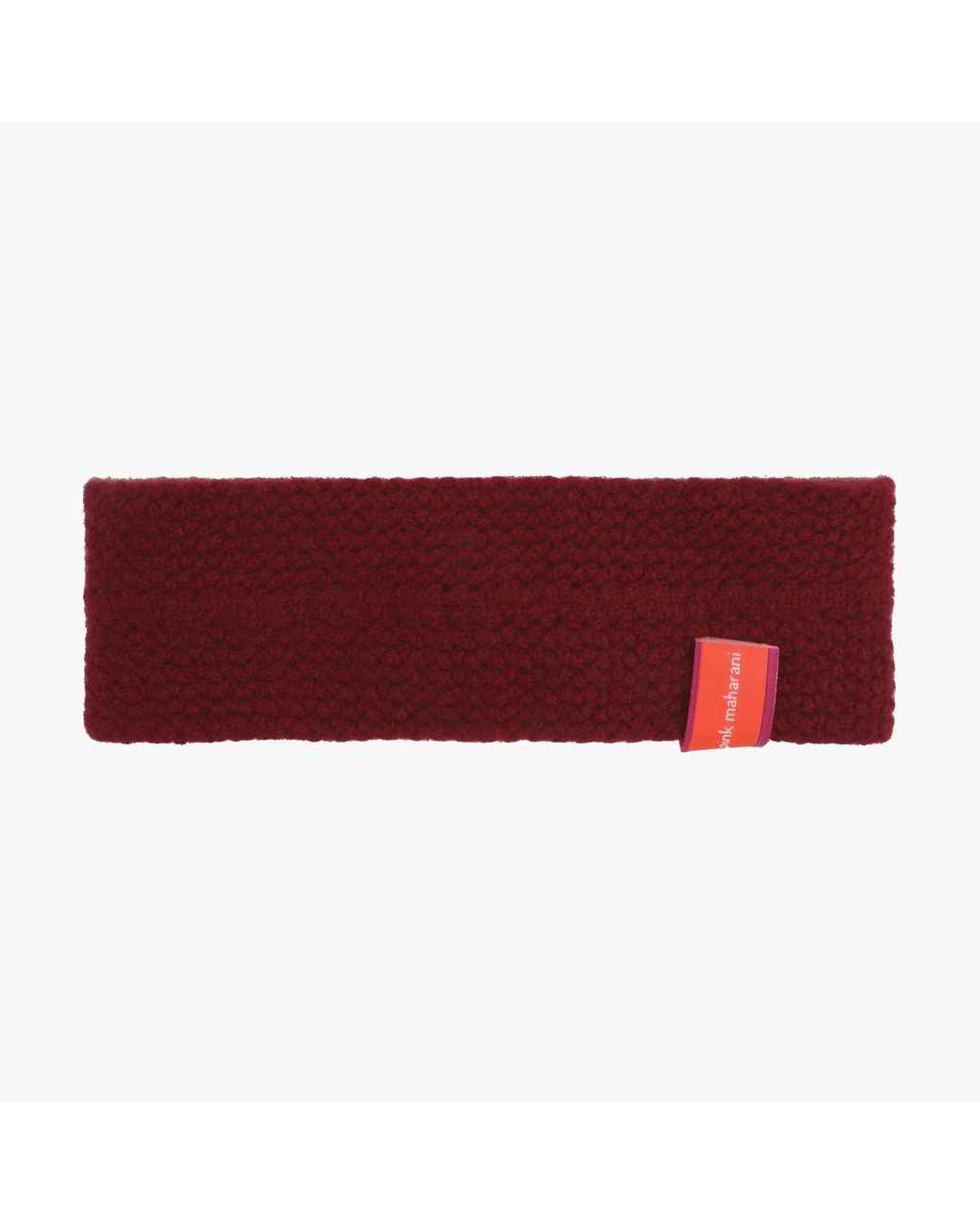 Pink Maharani Red Knitted Bow Headband – Burgundy