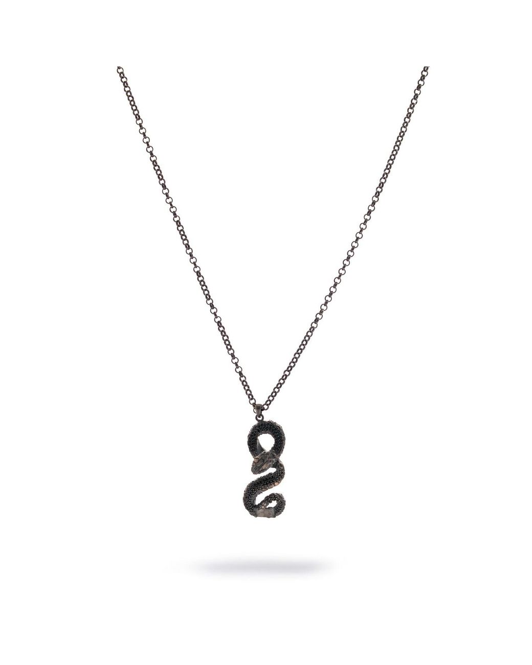 Ebru Jewelry Metallic Serpent Guardian Sterling Necklace for men