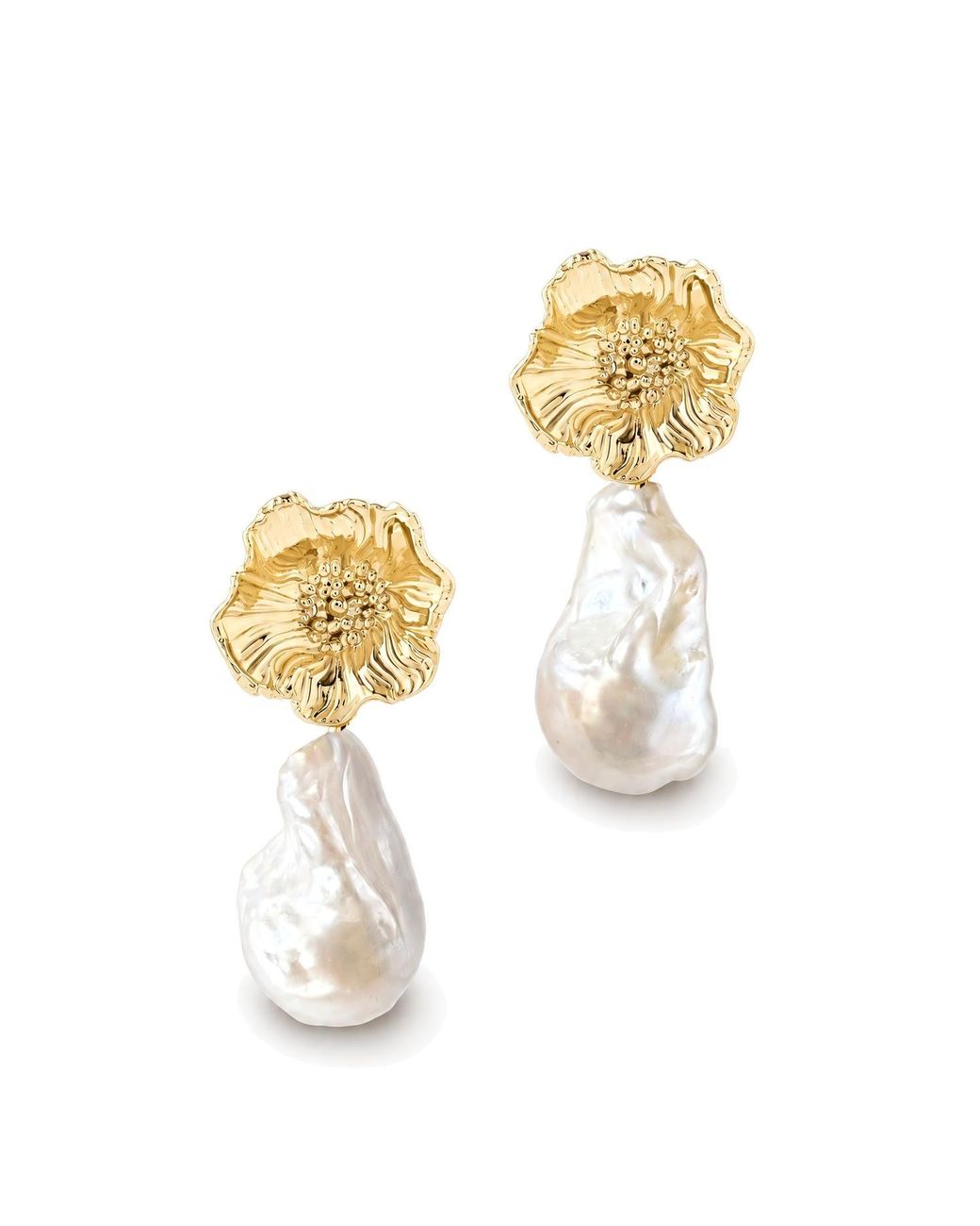 Astor & Orion Metallic Poppy Baroque Pearl Drop Earrings