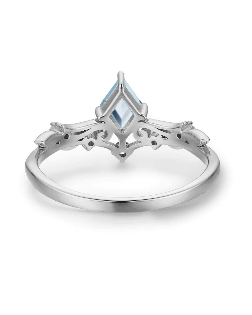 Azura Jewelry New York White Victorian Lace Sky Topaz Ring Vermeil
