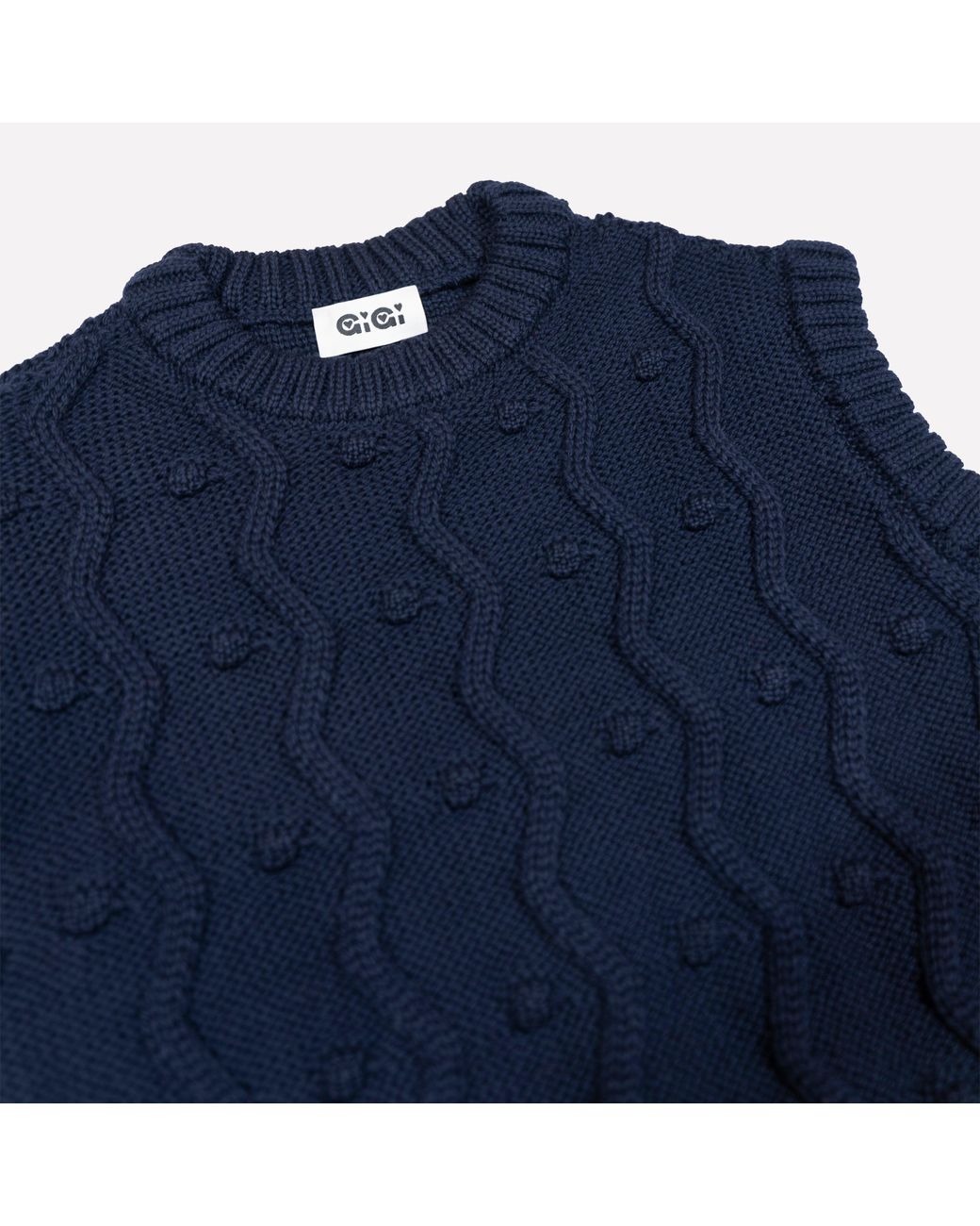 Gigi Knitwear Blue Bubble Vest