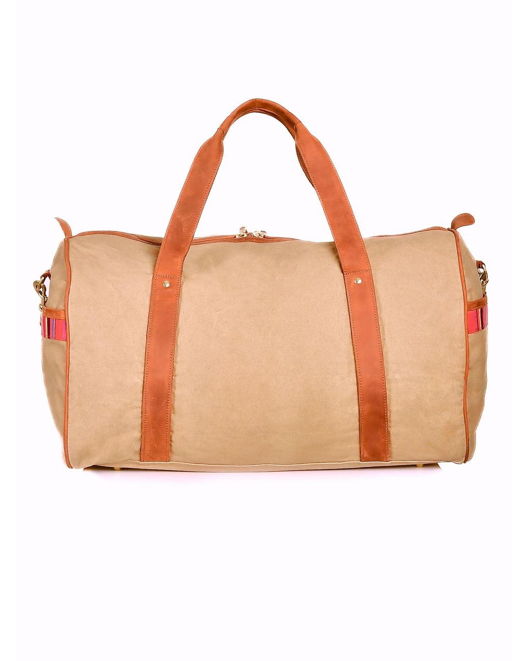 Koy Clothing Pink Neutrals Canvas Explorer Duffle Bag for men