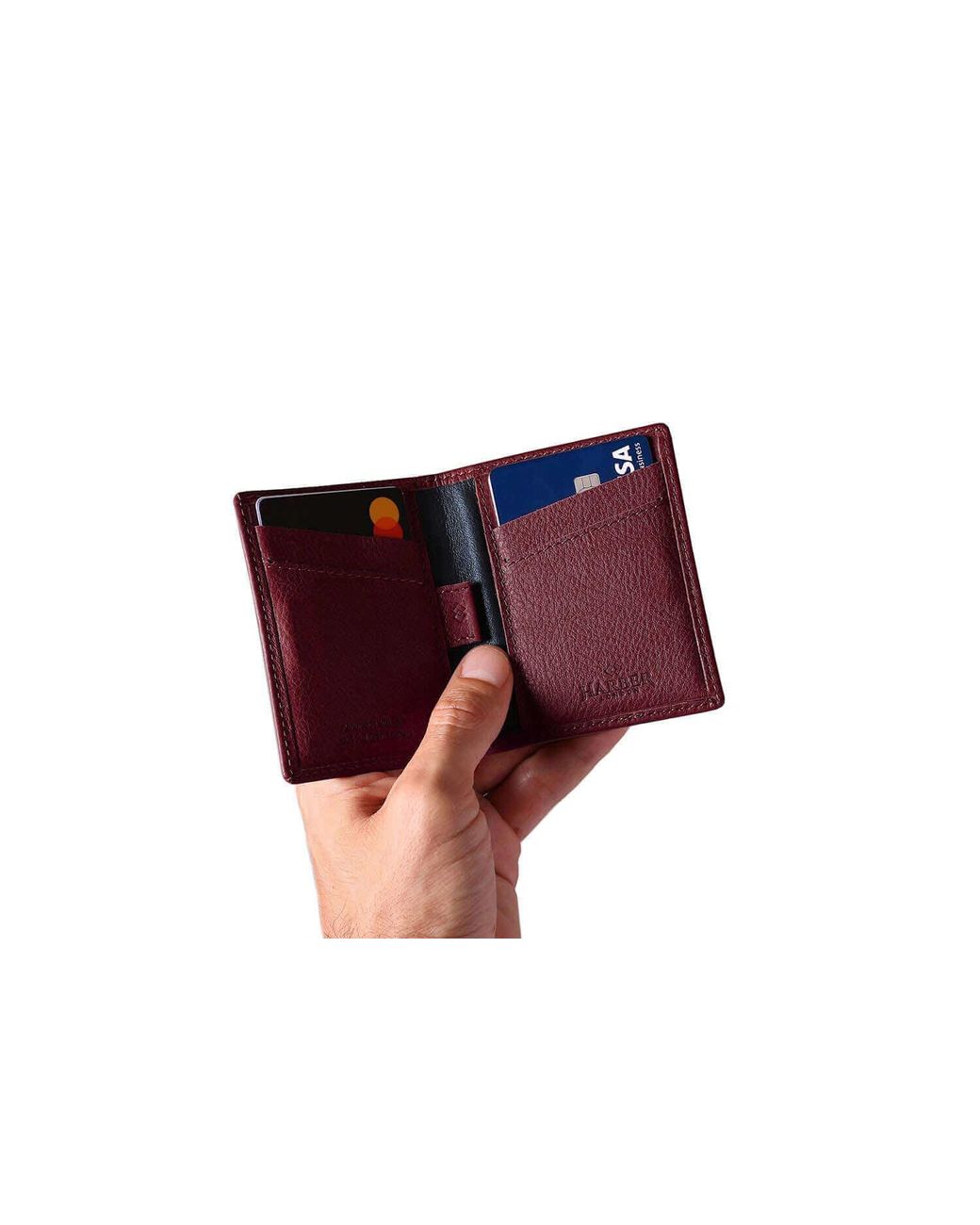 Harber London Red Rfid Card Wallet for men