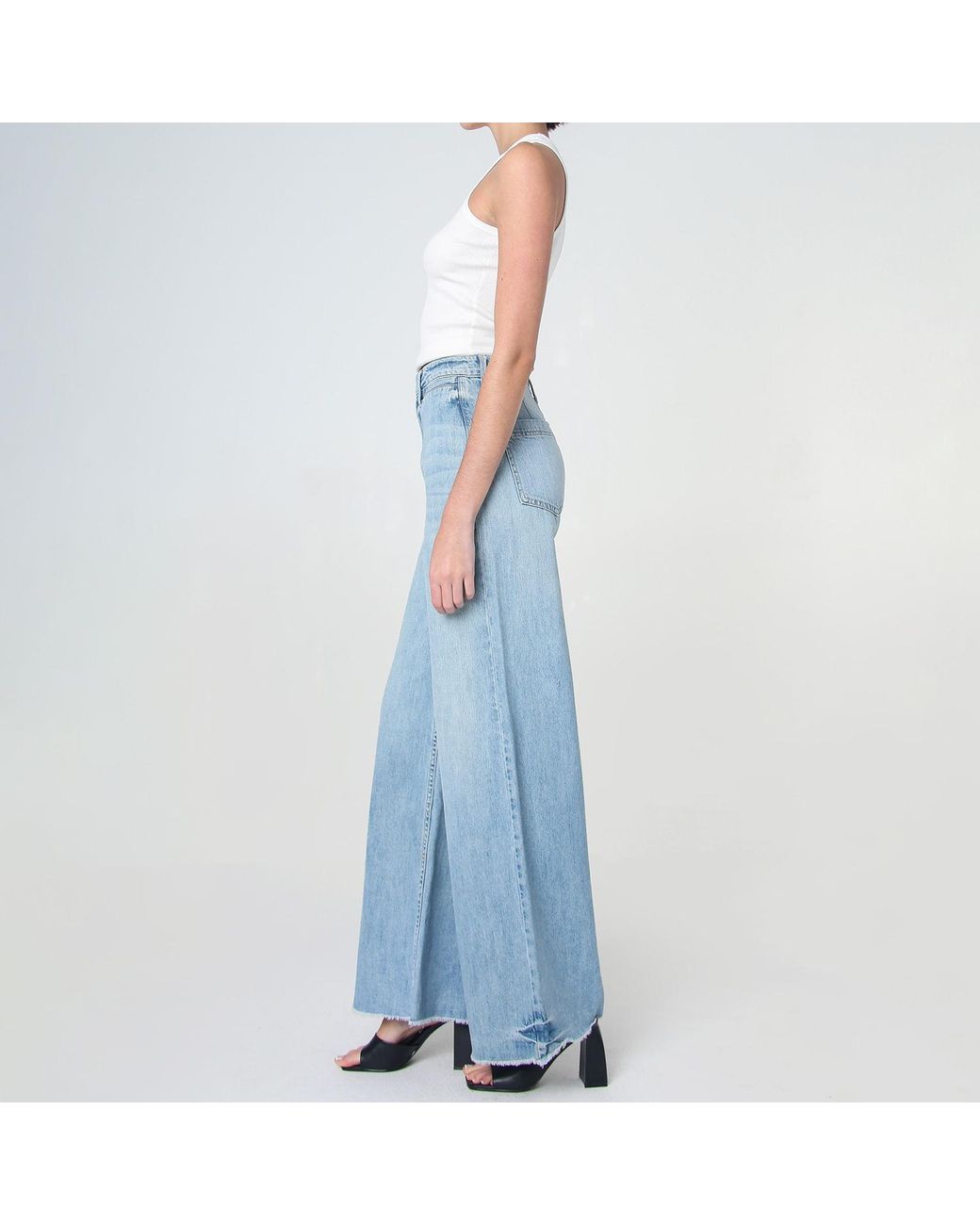 NOEND Blue Sophia Super High Rise Wide Leg