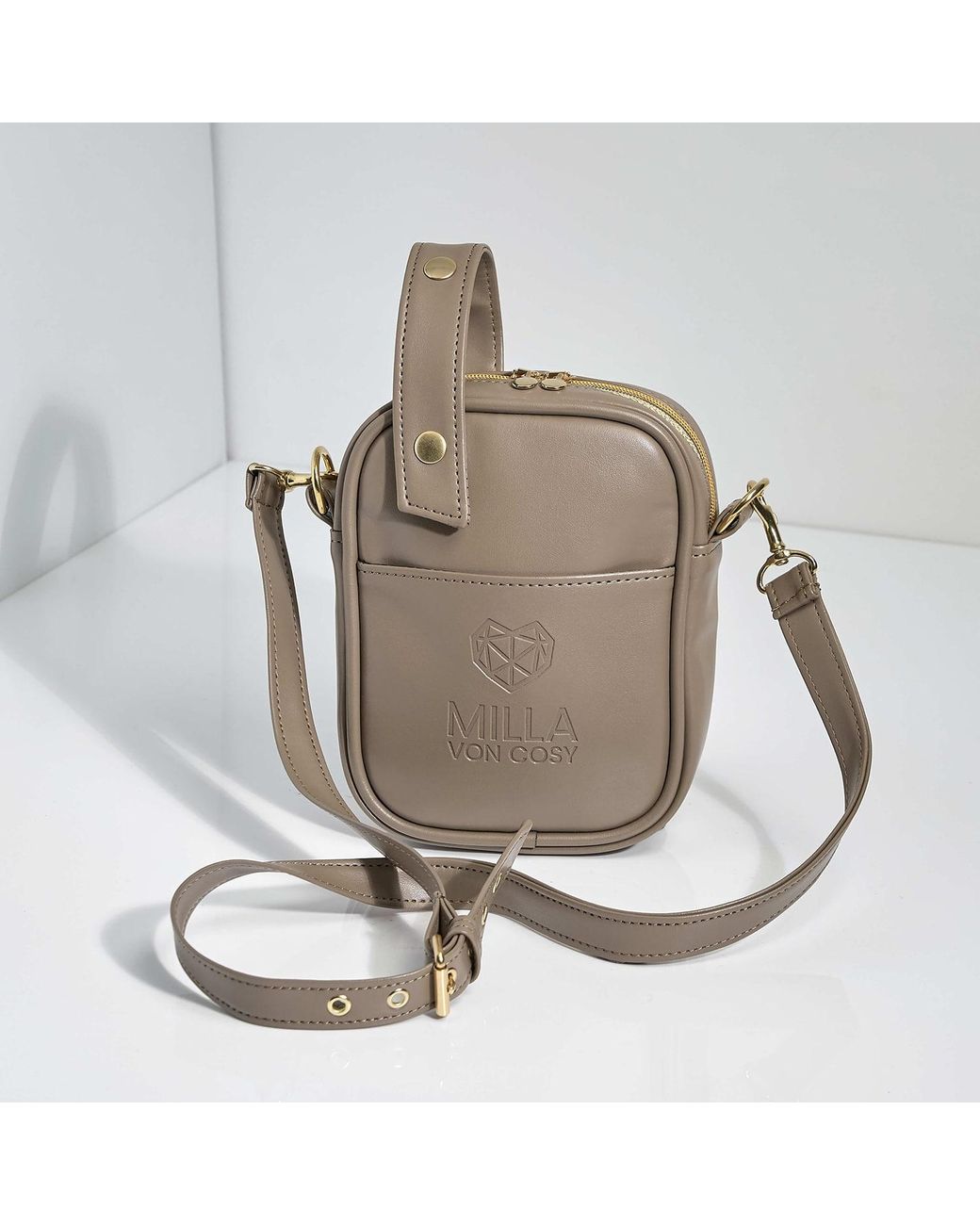 Milla Von Cosy Gray Crossbody Bag Flex Latte Macciato