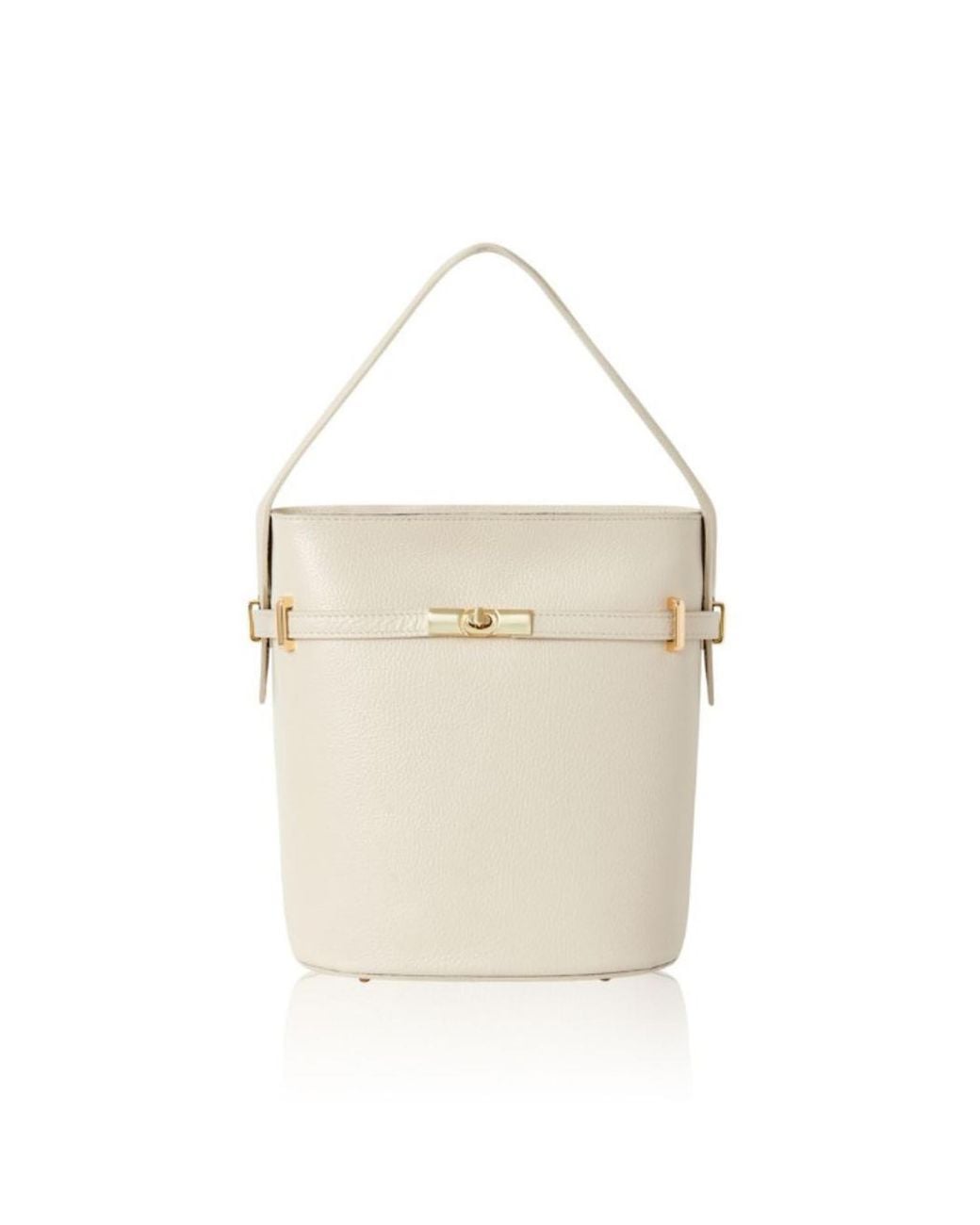 Betsy & Floss White Neutrals Sora Large Leather Bucket Bag