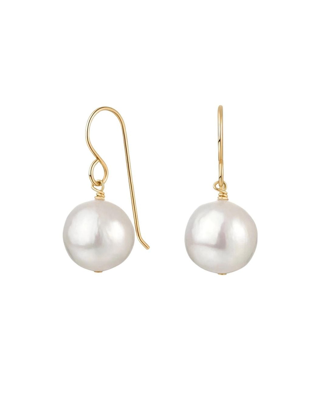 Katy Faye Metallic Olivia Pearl Earrings