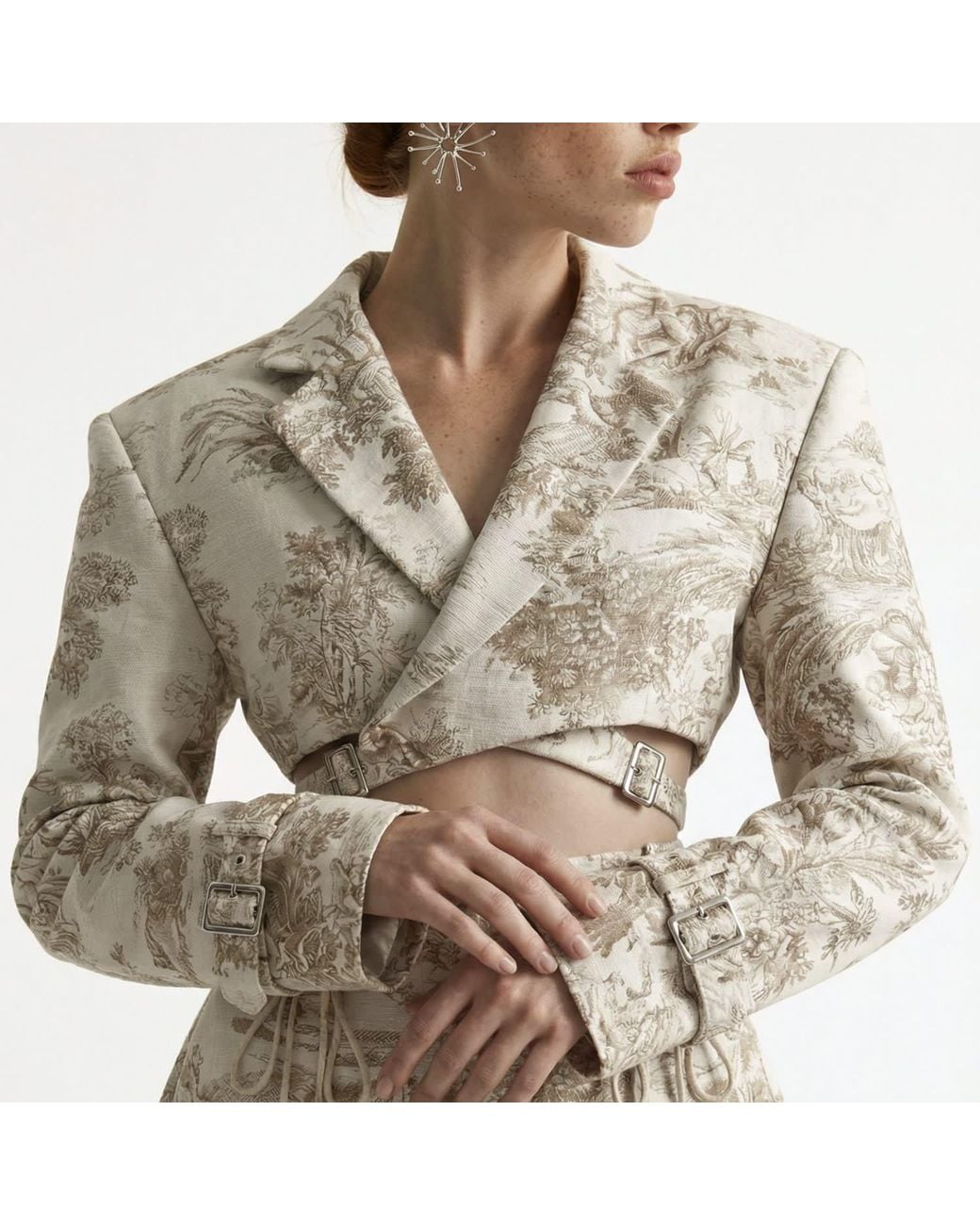 La Musa Gray Savoy Blazer