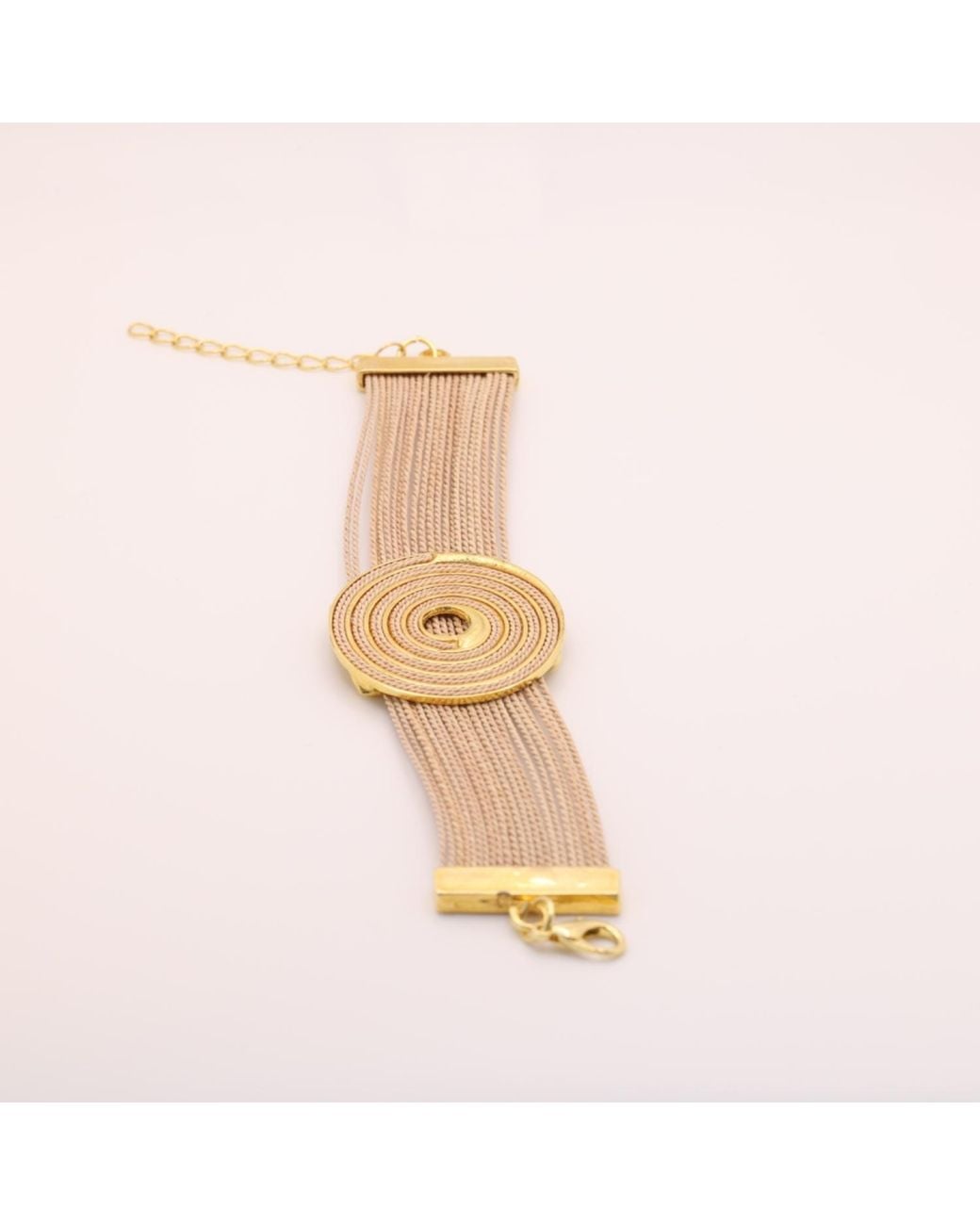Nart Nature Making Art Metallic The Spiral Buriti Natural Fiber Bracelet