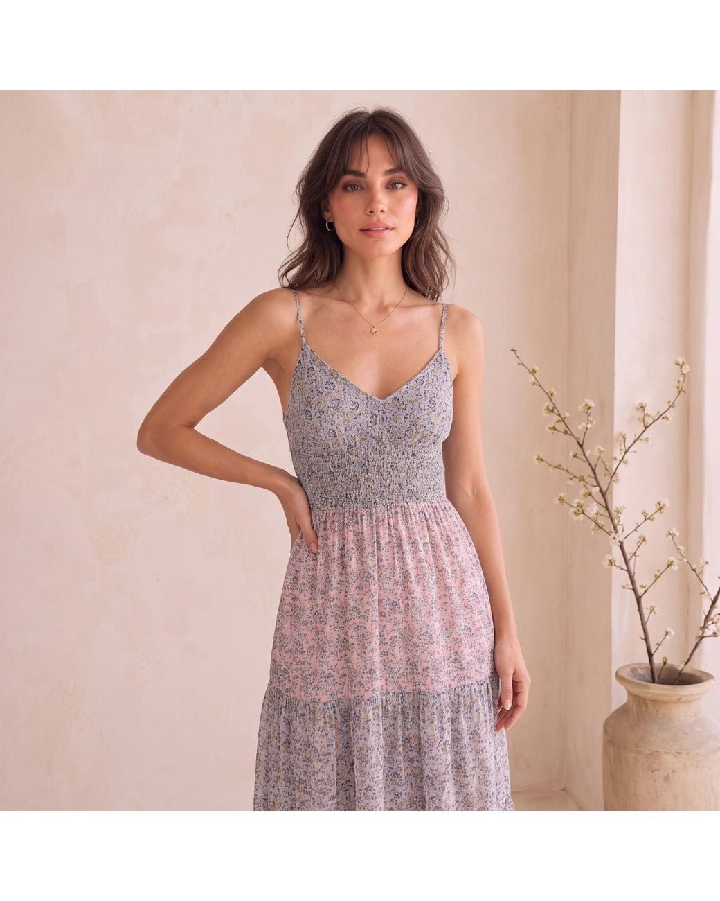 Yumi Kim Purple Neutrals Kuhio Brighton Field Maxi Dress